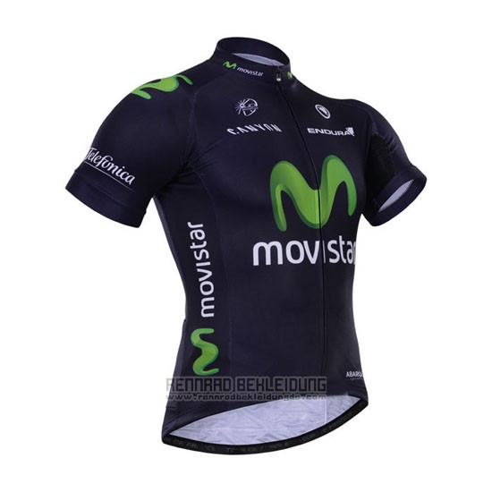 2015 Fahrradbekleidung Movistar Shwarz Trikot Kurzarm und Tragerhose - zum Schließen ins Bild klicken